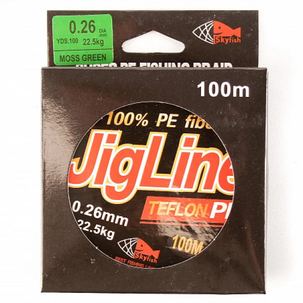 Шнур плетеный JigLine Teflon PE 100 метров в Ханты-Мансийске