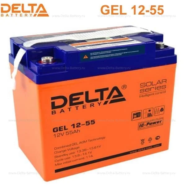 Аккумуляторная батарея Delta GEL 12-55 в Ханты-Мансийске